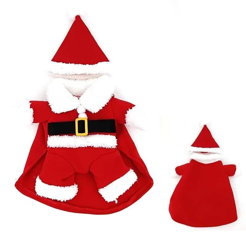 Pet Costume Clothes Santa Claus Dog Costume Winter Puppy Pet