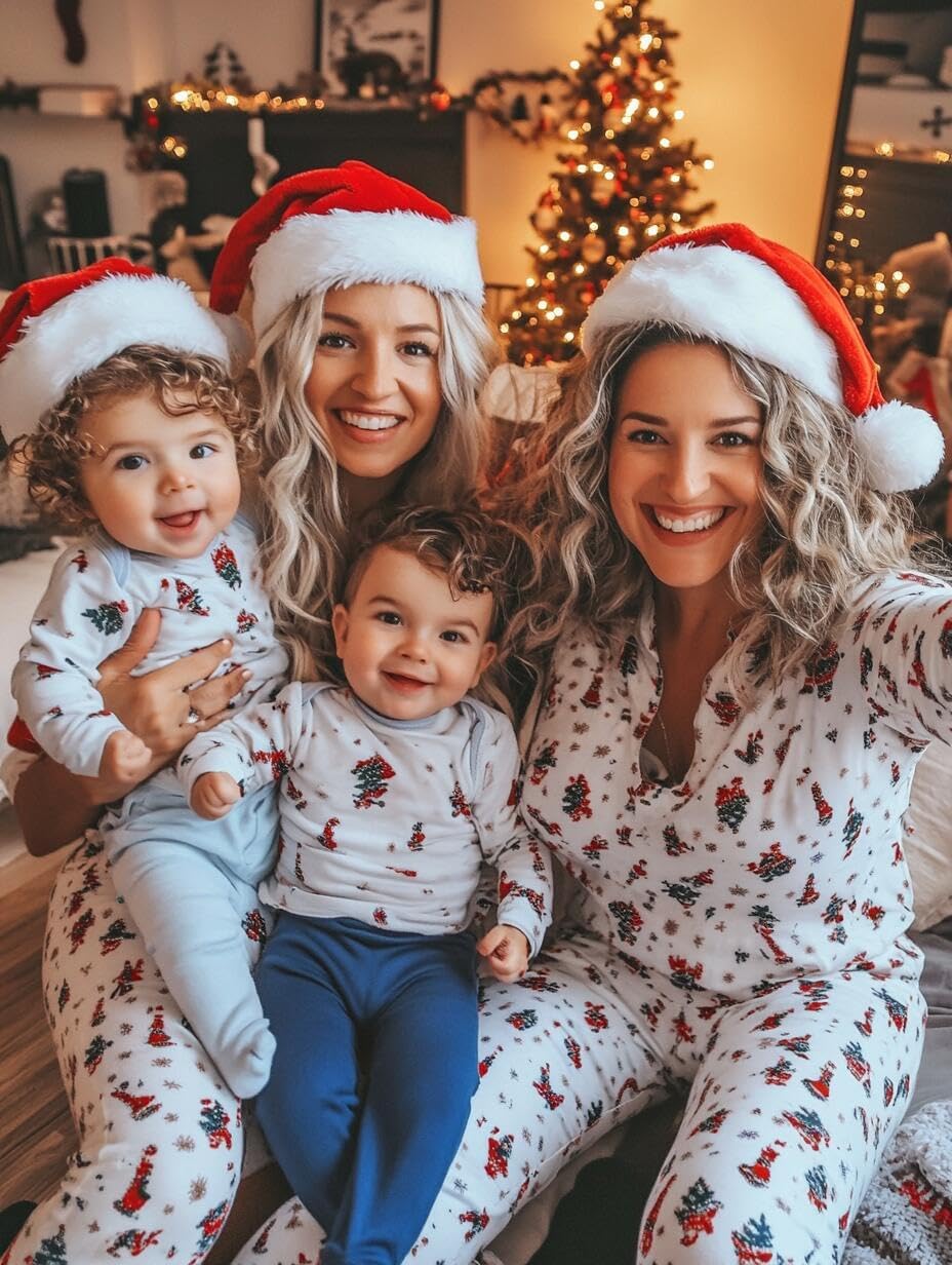 🎄 Jolly Cap Set™ – 4 Plush Santa Hats